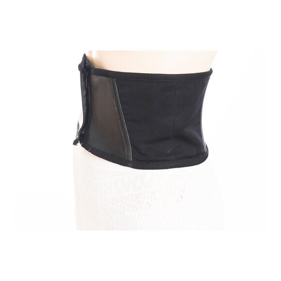 GIANNI VERSACE Vintage Black High Waist Wide Leather Belt - Picture 2 of 7